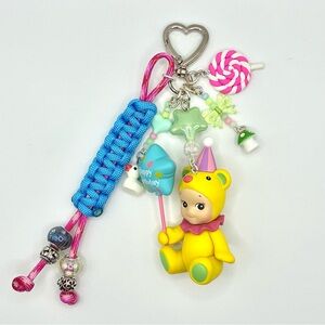 Authentic Sonny Angel Keychain - Birthday Bear Star Balloon